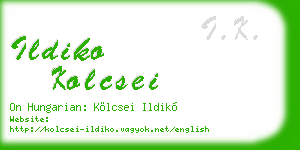 ildiko kolcsei business card