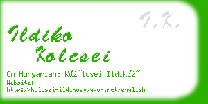 ildiko kolcsei business card